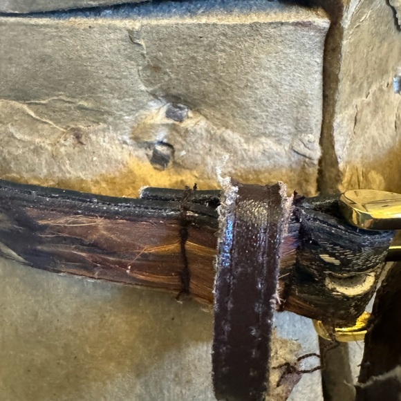 Vintage Peacock Feather Patterned Belt - Picture 4 of 5